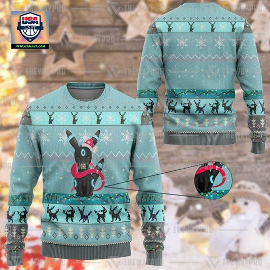 Anime Pokemon Umbreon Christmas Sweater ? Usalast