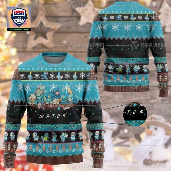 Anime Pokemon Water Christmas Sweater ? Usalast