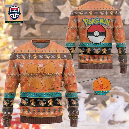 Anime Pokemon Wutang Charizard Christmas Sweater ? Usalast