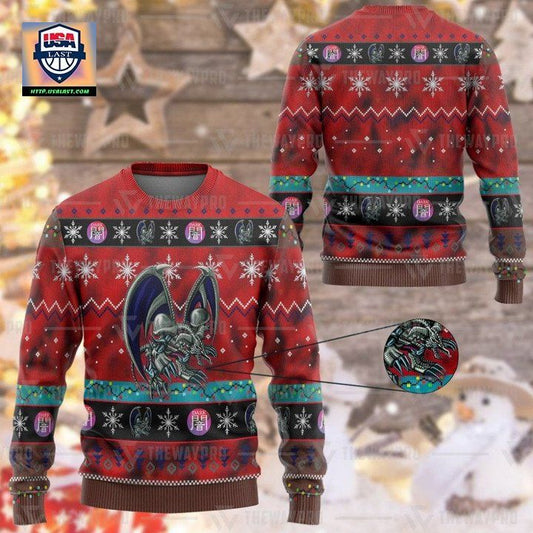 Anime Yu Gi Oh Black Skull Dragon Christmas Sweater ? Usalast