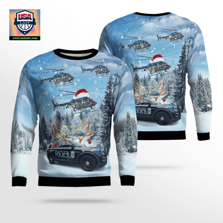 Anne Arundel County Maryland Anne Arundel County Police Department Car And Bell 407 Helicopter Sweater 3D ? Usalast