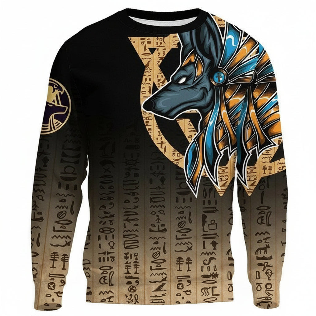 Anubis Symbol On His Shoulder Sweater A27 ? Usalast