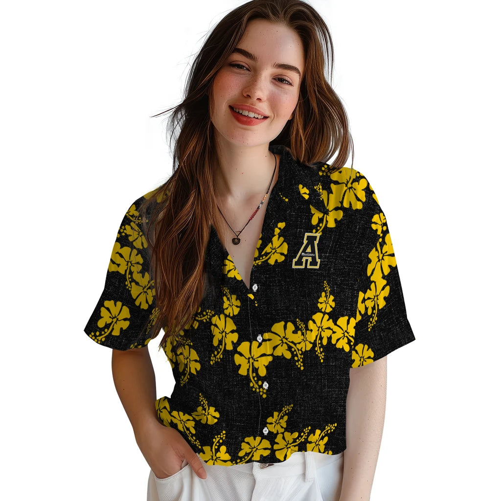 Appalachian State Mountaineers Hawaiian Shirt - 50th State Flower | Moonbestprint