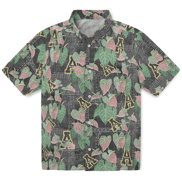 Appalachian State Mountaineers Hawaiian Shirt - Anthurium Overlay | Moonbestprint