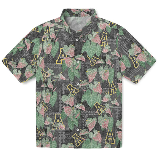Appalachian State Mountaineers Hawaiian Shirt - Anthurium Overlay | Moonbestprint