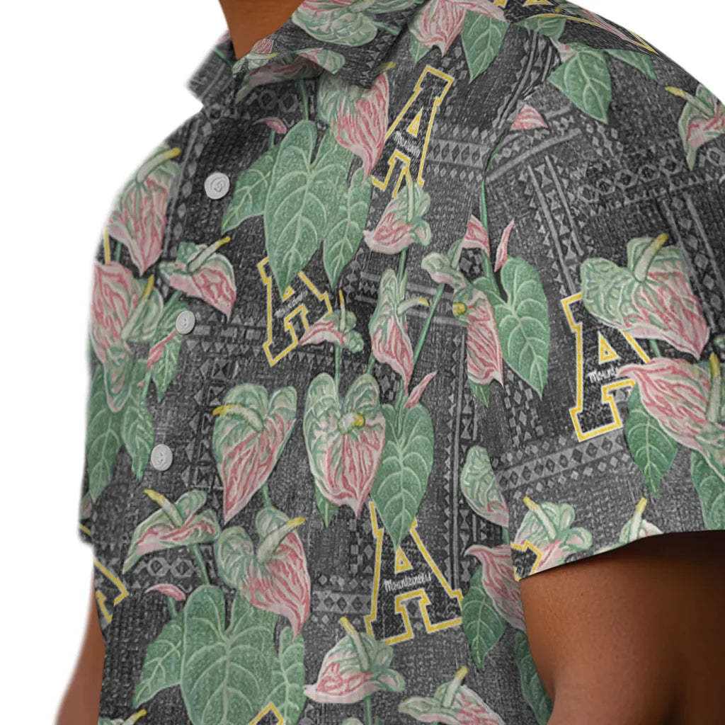 Appalachian State Mountaineers Hawaiian Shirt - Anthurium Overlay | Moonbestprint