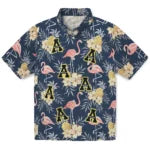 Appalachian State Mountaineers Hawaiian Shirt - Flamingo Hibiscus | Moonbestprint