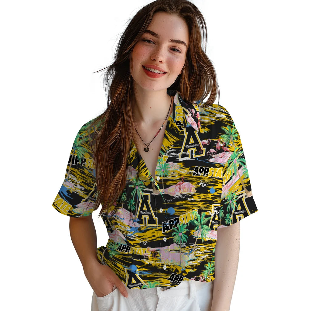 Appalachian State Mountaineers Flamingo Retreat 2026 Hawaiian Shirt – Moonbestprint