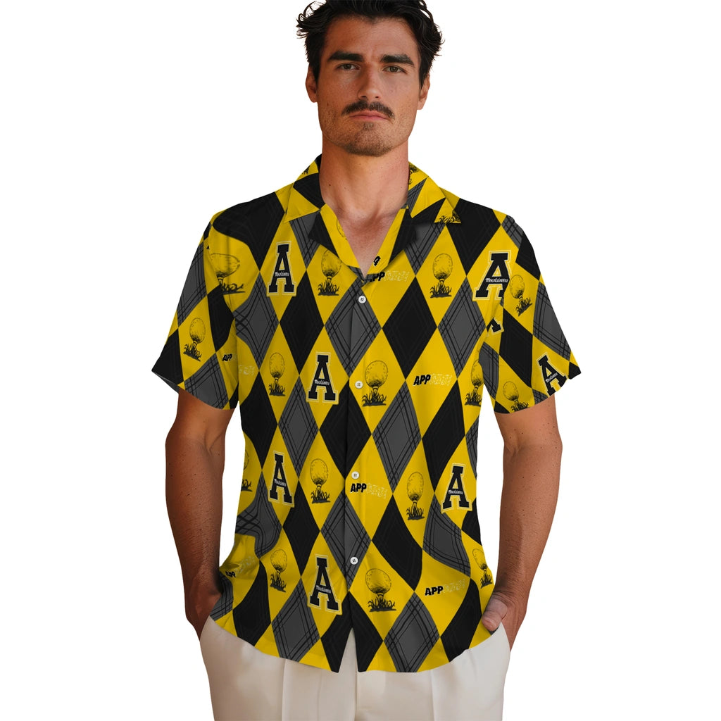 Appalachian State Mountaineers Hawaiian Shirt - Golfing Plaid | Moonbestprint