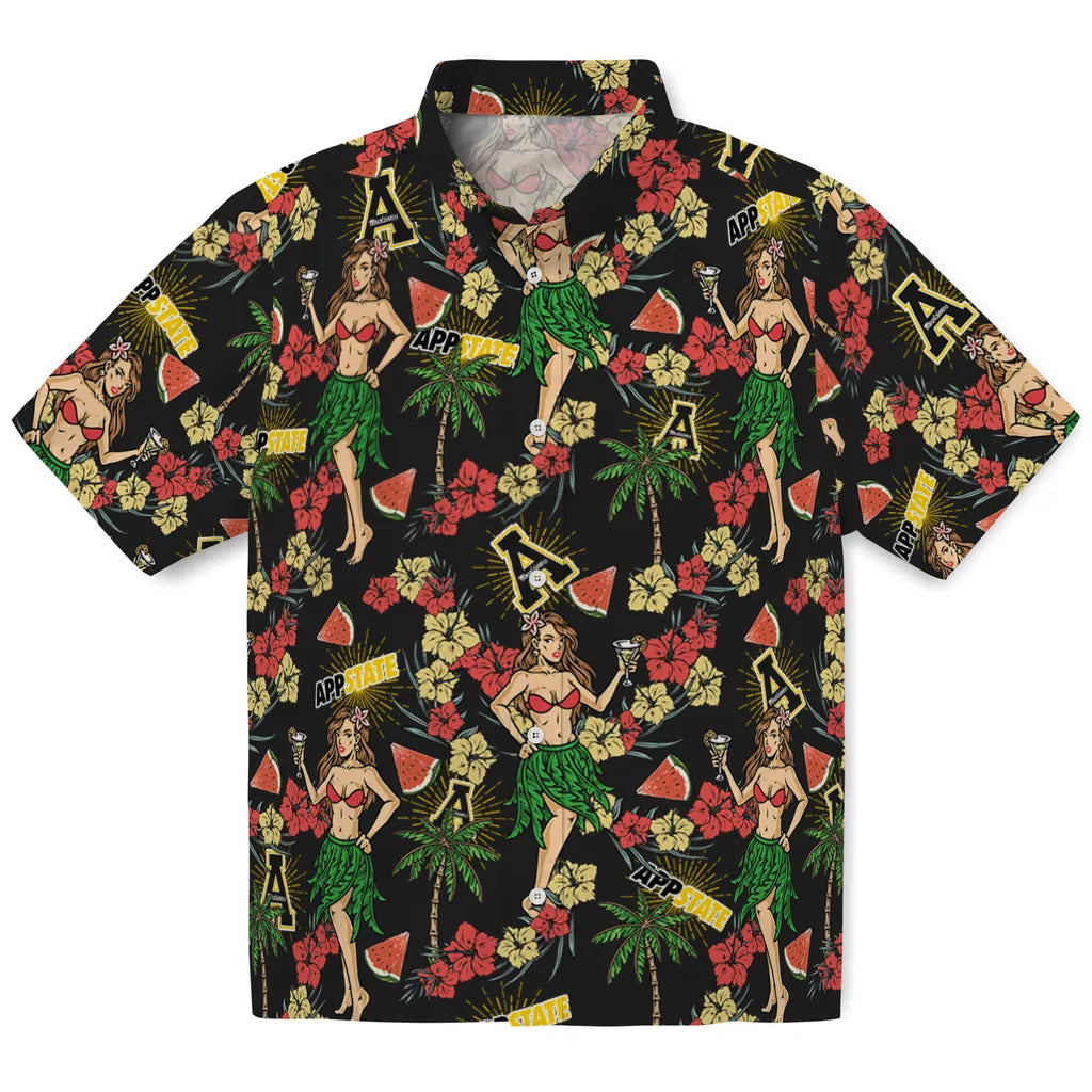 Appalachian State Mountaineers Hawaiian Shirt - Hawaiian Girls Design | Moonbestprint