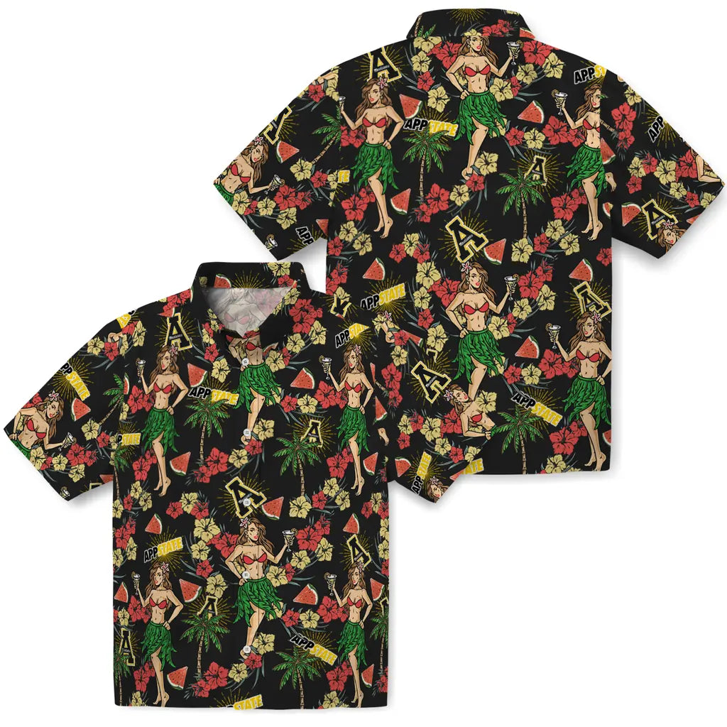 Appalachian State Mountaineers Hawaiian Shirt - Hawaiian Girls Design | Moonbestprint