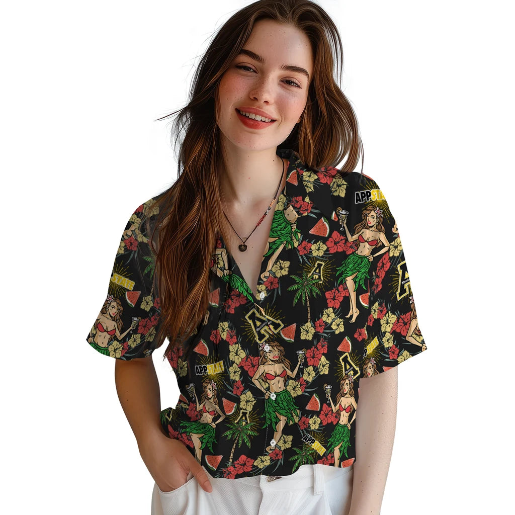 Appalachian State Mountaineers Hawaiian Shirt - Hawaiian Girls Design | Moonbestprint