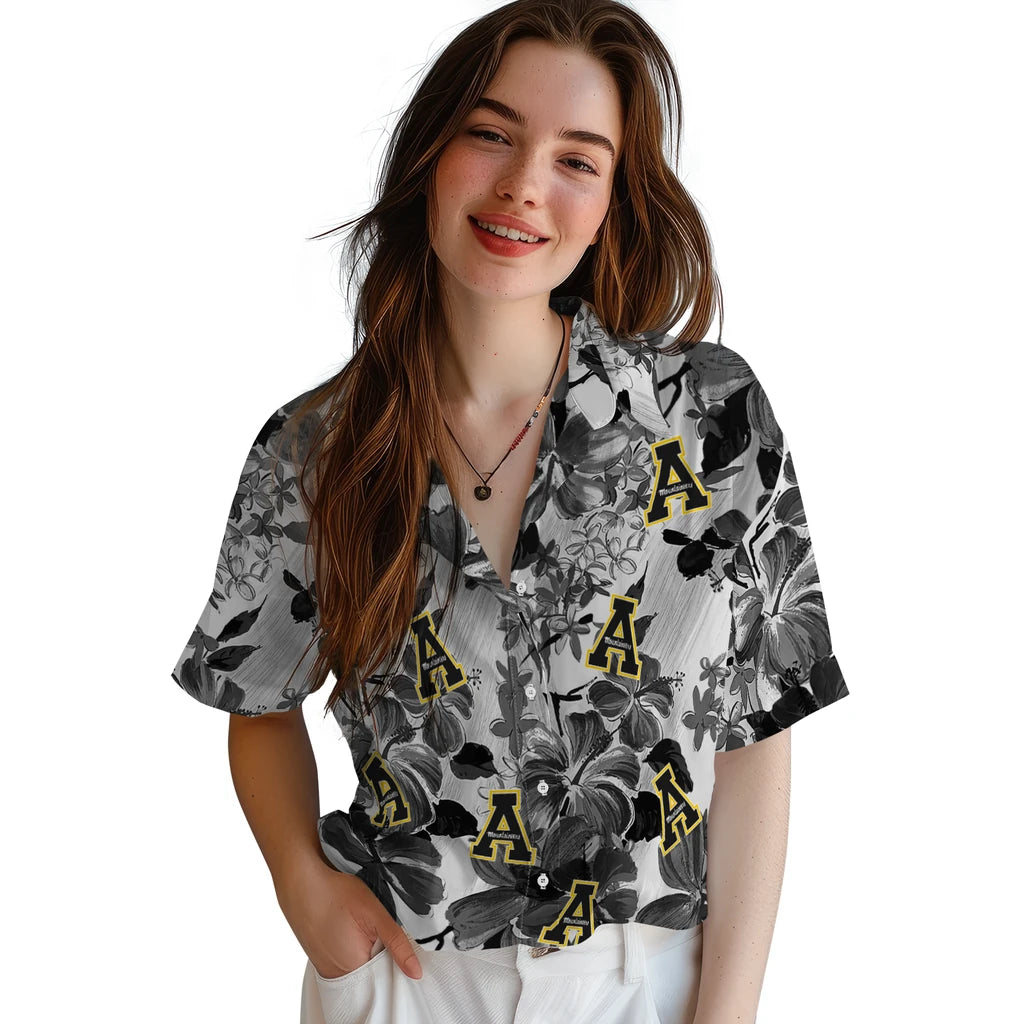 Appalachian State Mountaineers Hawaiian Shirt - Hibiscus Arrangement | Moonbestprint