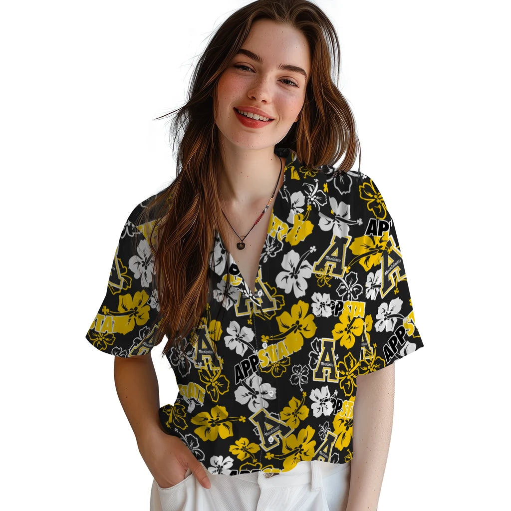 Appalachian State Mountaineers Hibiscus Bloom Hawaiian Shirt – Moonbestprint