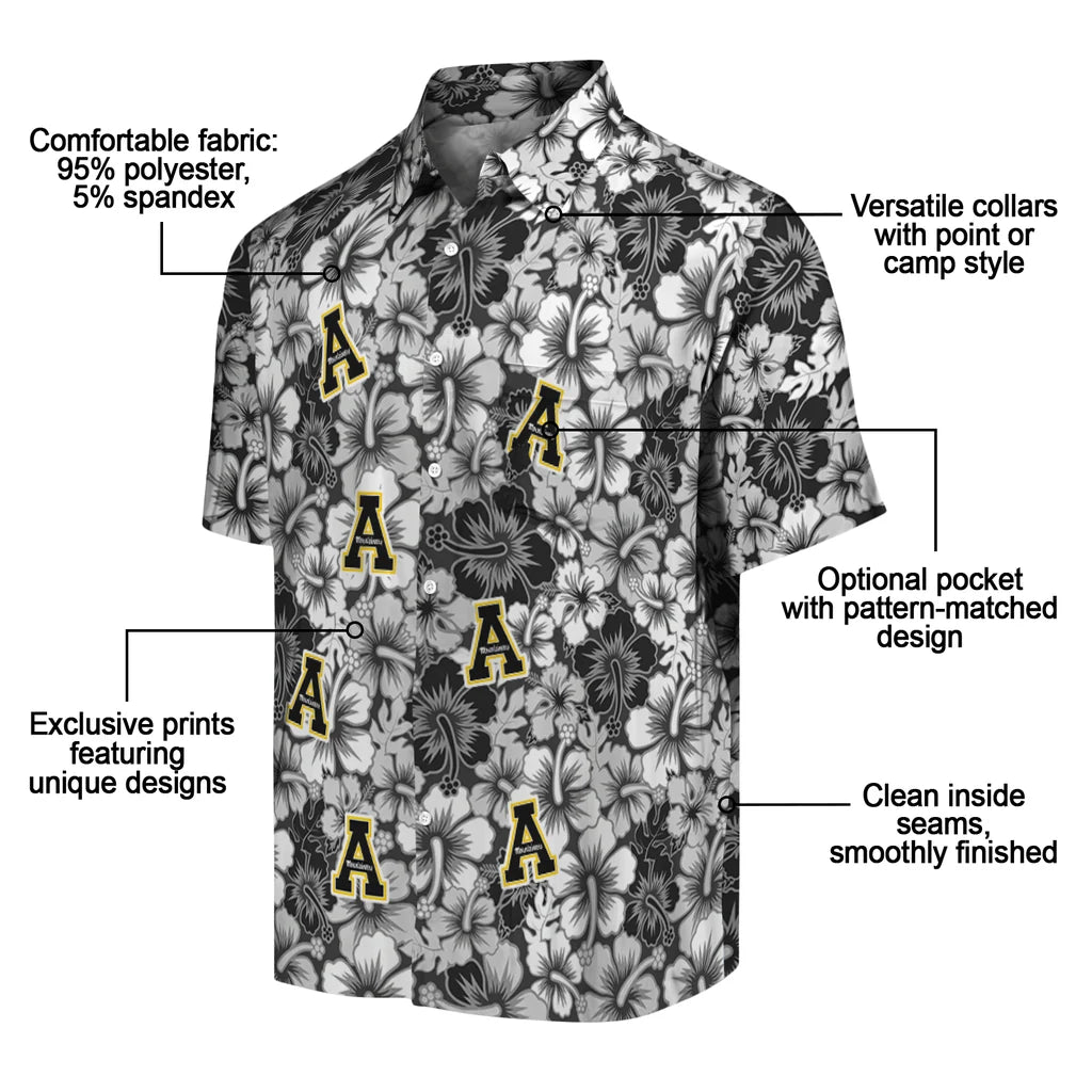 Appalachian State Mountaineers Hawaiian Shirt - Hibiscus Blooms | Moonbestprint