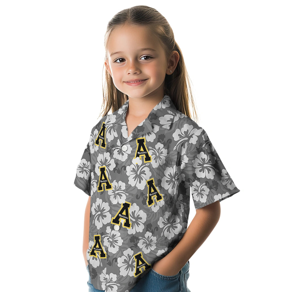 Appalachian State Mountaineers Hawaiian Shirt - Hibiscus Cluster | Moonbestprint