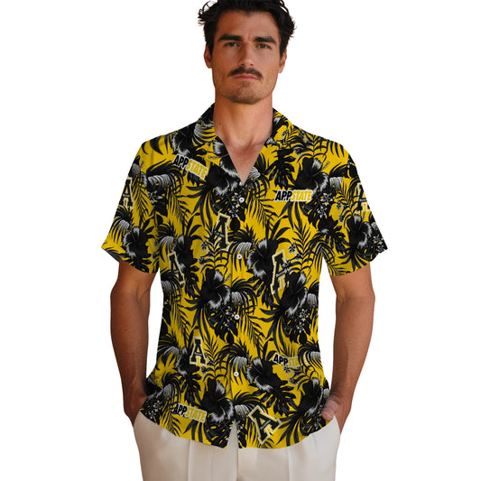 Appalachian State Mountaineers Hawaiian Shirt - Hibiscus Exotic | Moonbestprint