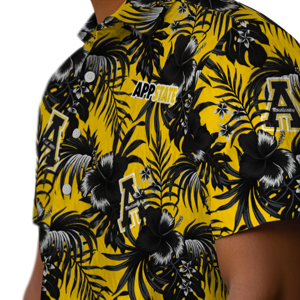 Appalachian State Mountaineers Hawaiian Shirt - Hibiscus Exotic | Moonbestprint