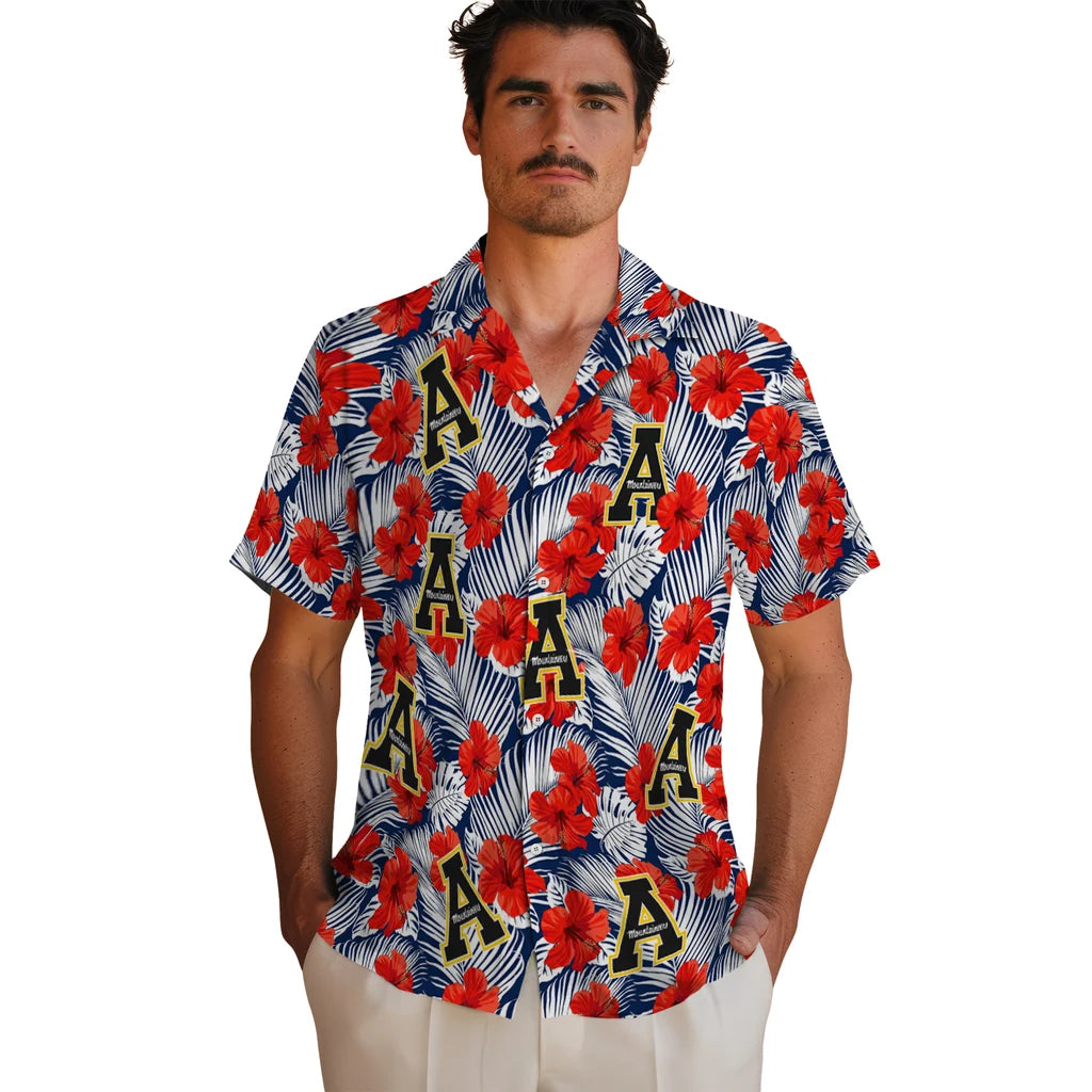 Appalachian State Mountaineers Hawaiian Shirt - Hibiscus Fiesta | Moonbestprint