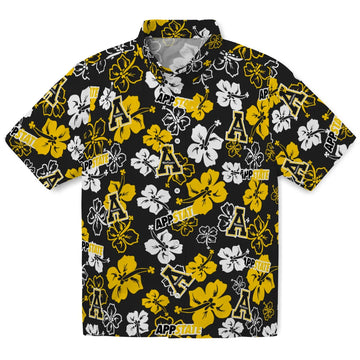 Appalachian State Mountaineers Hawaiian Shirt - Hibiscus Flower Design | Moonbestprint