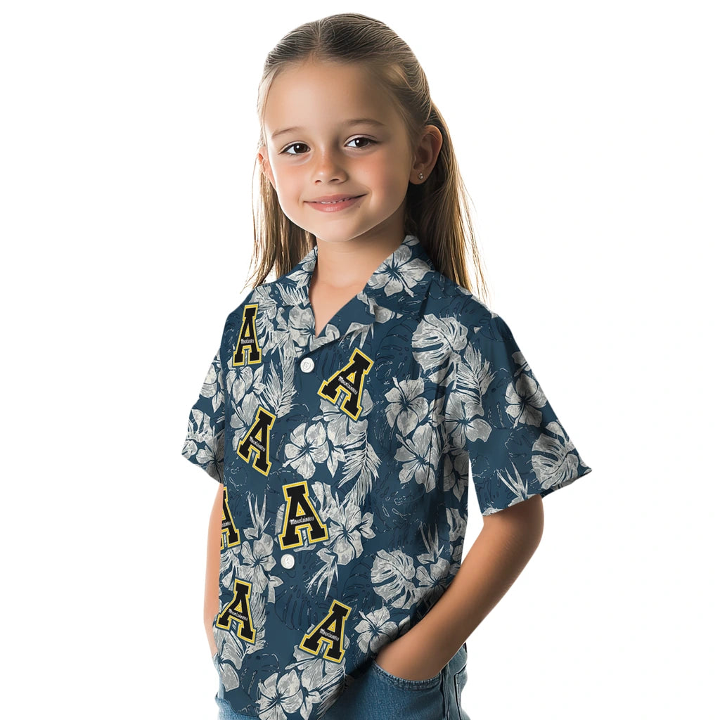 Appalachian State Mountaineers Hawaiian Shirt - Hibiscus Flowers | Moonbestprint