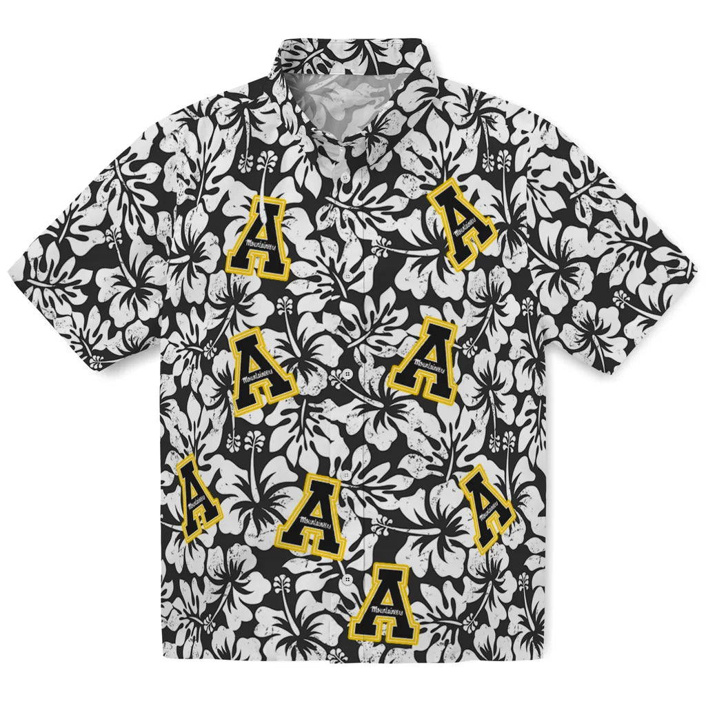 Appalachian State Mountaineers Hawaiian Shirt - Hibiscus Motif | Moonbestprint