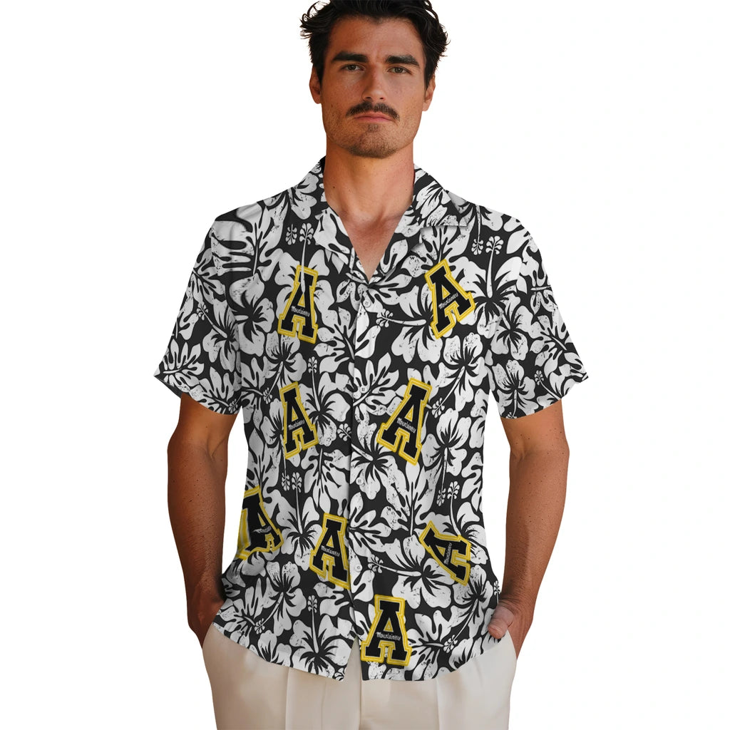 Appalachian State Mountaineers Hawaiian Shirt - Hibiscus Motif | Moonbestprint