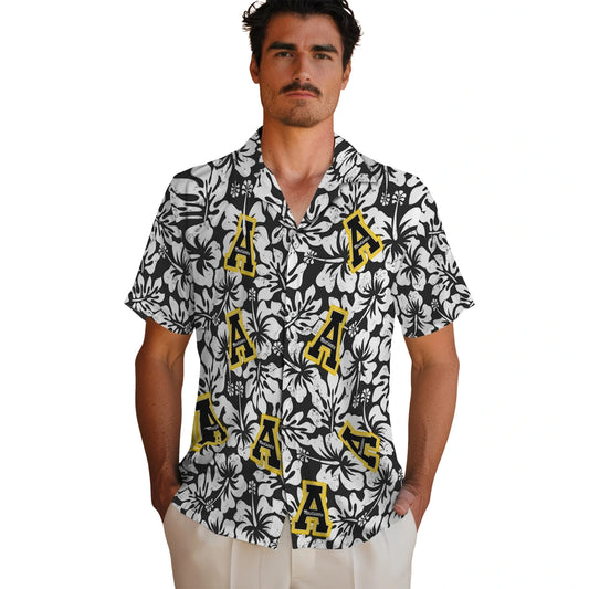 Appalachian State Mountaineers Hawaiian Shirt - Hibiscus Motif | Moonbestprint