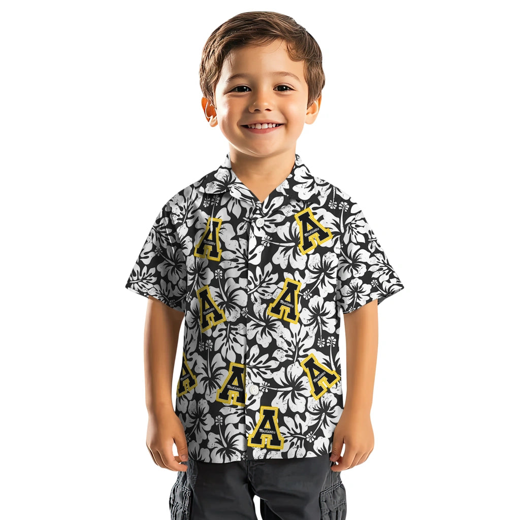 Appalachian State Mountaineers Hawaiian Shirt - Hibiscus Motif | Moonbestprint