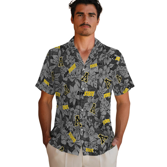 Appalachian State Mountaineers Hawaiian Shirt - Hibiscus Oasis | Moonbestprint
