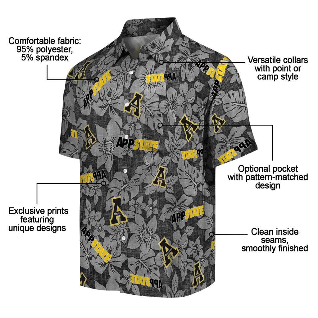 Appalachian State Mountaineers Hawaiian Shirt - Hibiscus Oasis | Moonbestprint