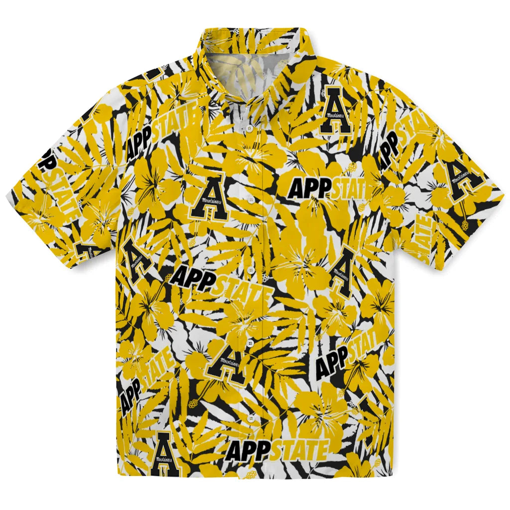 Appalachian State Mountaineers Hawaiian Shirt - Hibiscus Overlay | Moonbestprint