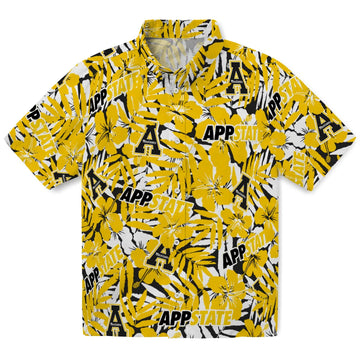Appalachian State Mountaineers Hawaiian Shirt - Hibiscus Overlay | Moonbestprint