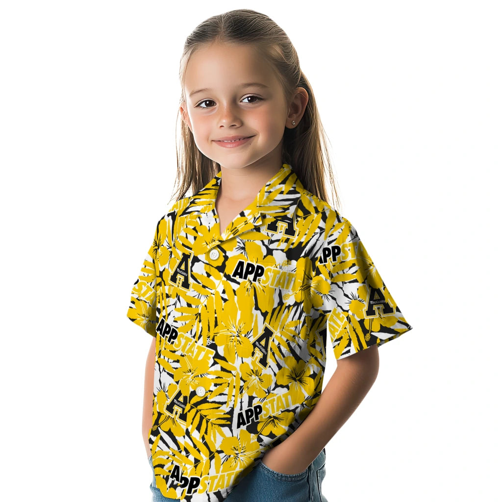 Appalachian State Mountaineers Hawaiian Shirt - Hibiscus Overlay | Moonbestprint