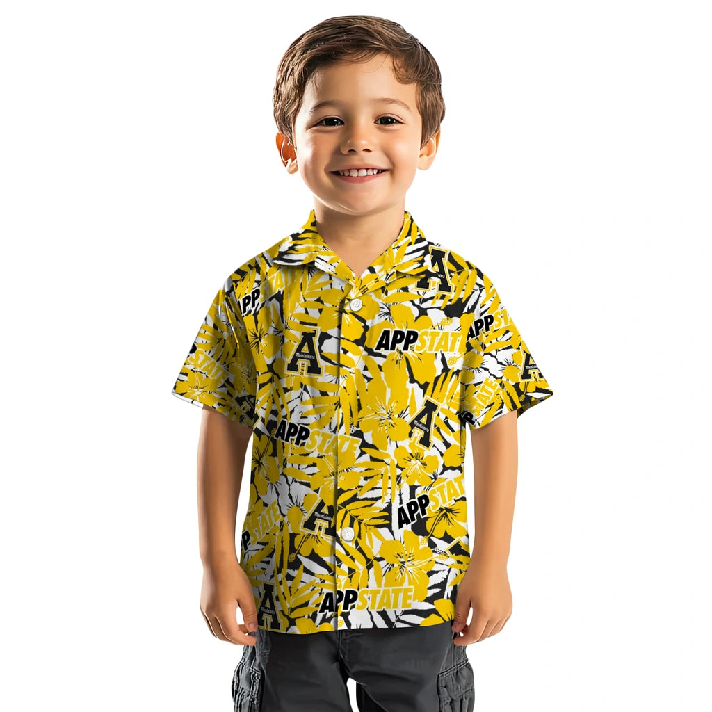 Appalachian State Mountaineers Hawaiian Shirt - Hibiscus Overlay | Moonbestprint
