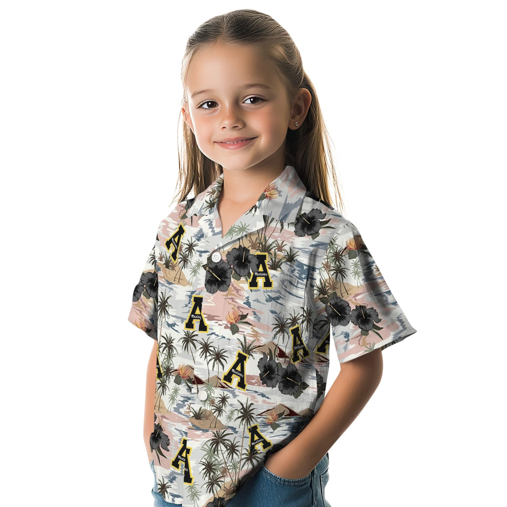 Appalachian State Mountaineers Hawaiian Shirt - Hibiscus Seaside | Moonbestprint