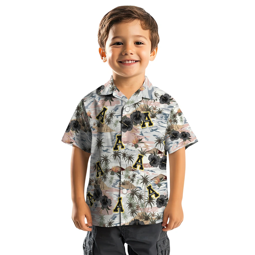 Appalachian State Mountaineers Hawaiian Shirt - Hibiscus Seaside | Moonbestprint