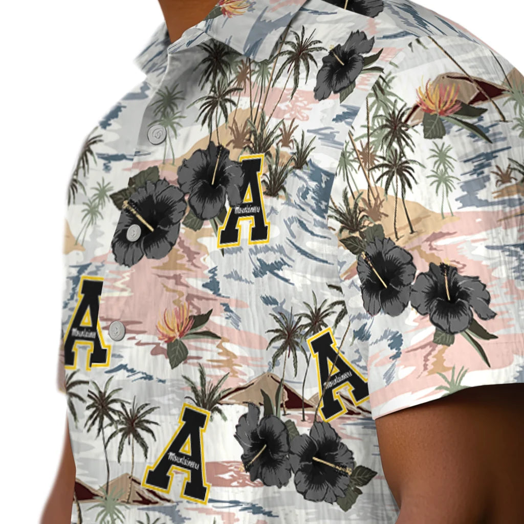 Appalachian State Mountaineers Hawaiian Shirt - Hibiscus Seaside | Moonbestprint