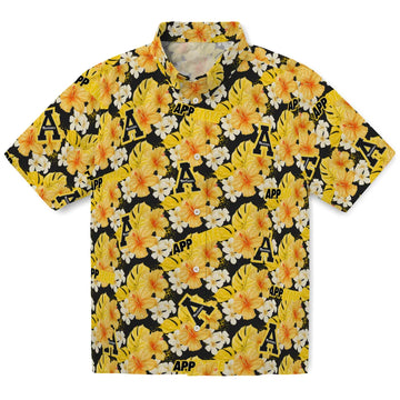 Appalachian State Mountaineers Hawaiian Shirt - Hibiscus Tropics | Moonbestprint