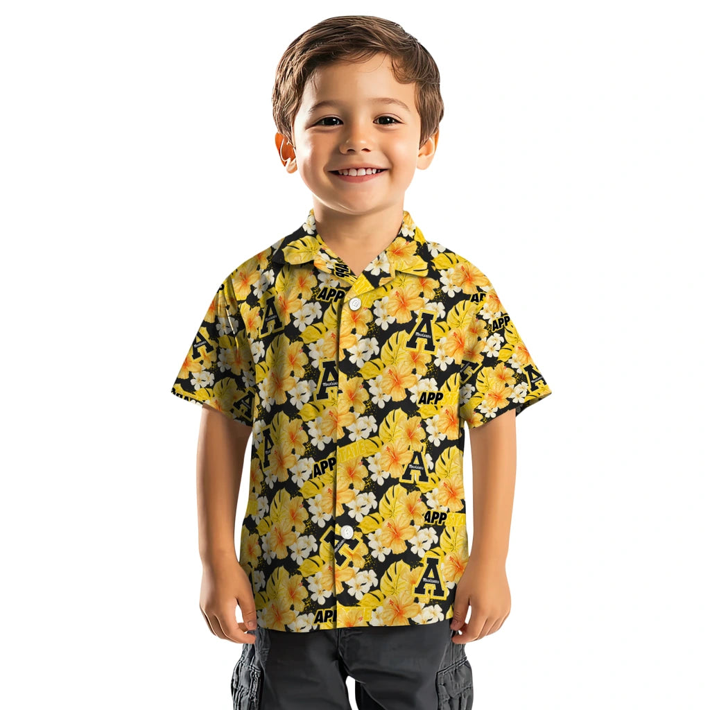 Appalachian State Mountaineers Hawaiian Shirt - Hibiscus Tropics | Moonbestprint