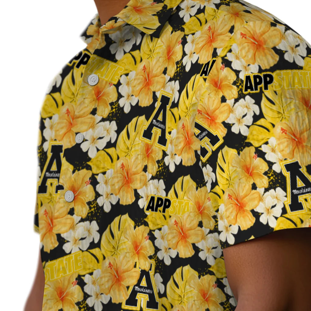 Appalachian State Mountaineers Hawaiian Shirt - Hibiscus Tropics | Moonbestprint