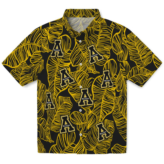 Appalachian State Mountaineers Hawaiian Shirt - Leaf Outline | Moonbestprint