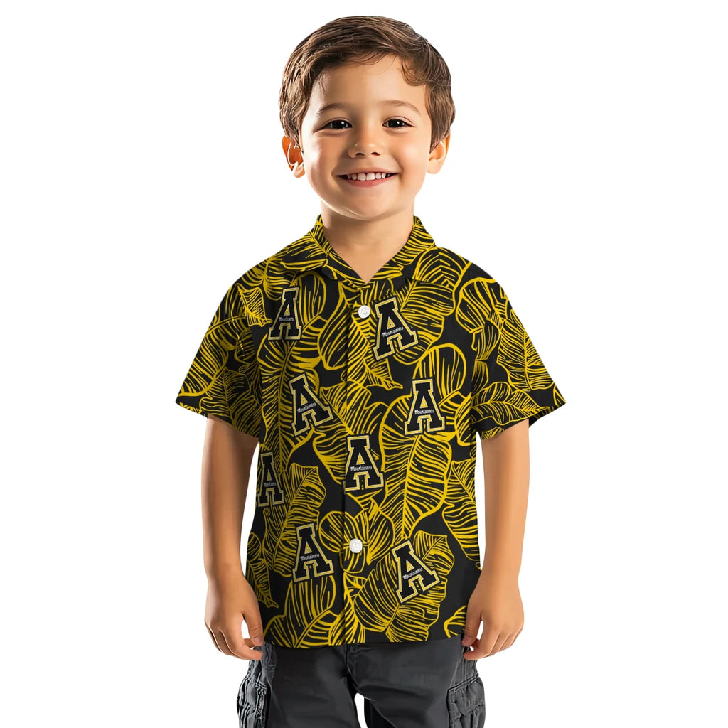 Appalachian State Mountaineers Hawaiian Shirt - Leaf Outline | Moonbestprint