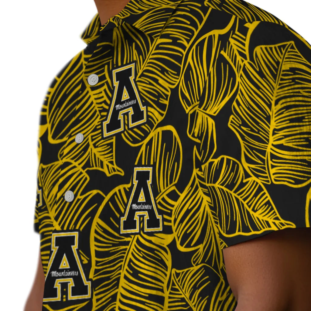 Appalachian State Mountaineers Hawaiian Shirt - Leaf Outline | Moonbestprint