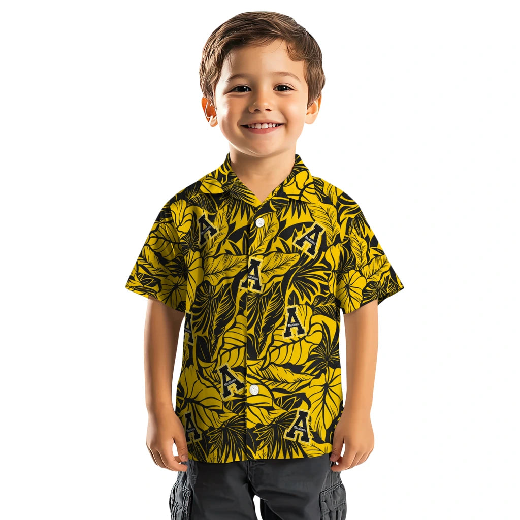 Appalachian State Mountaineers Hawaiian Shirt - Monstera Layer | Moonbestprint