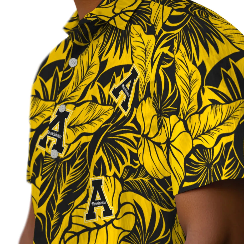 Appalachian State Mountaineers Hawaiian Shirt - Monstera Layer | Moonbestprint