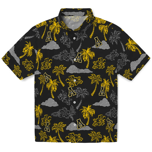 Appalachian State Mountaineers Hawaiian Shirt - Palm And Clouds | Moonbestprint