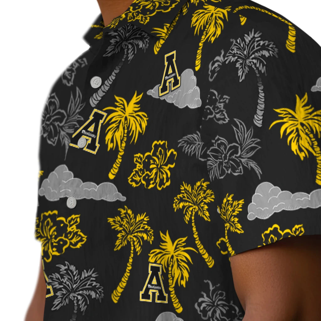 Appalachian State Mountaineers Hawaiian Shirt - Palm And Clouds | Moonbestprint