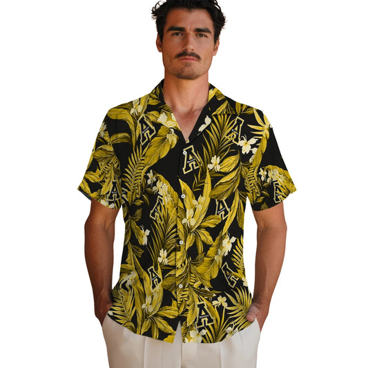 Appalachian State Mountaineers Hawaiian Shirt - Palm Leaves | Moonbestprint