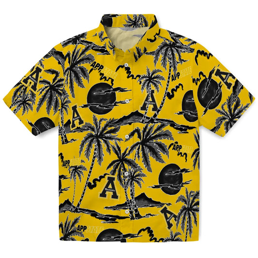 Appalachian State Mountaineers Hawaiian Shirt - Palm Sunset | Moonbestprint